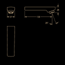 KWC Auslauf, F5, für Up-armatur, 130 mm,...