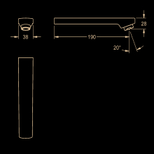 KWC Auslauf, F5, für Up-armatur, 190 mm, Laminarstrahlregler 6l, 2030048532