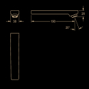KWC Auslauf, F5, für Up-armatur, 190 mm,...