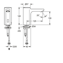 KWC Standventil, F5, Elek, O. Mischung, 5l, Batterie, Labs-konform
