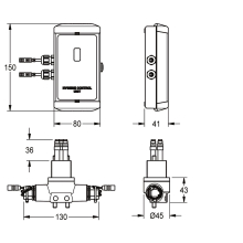 KWC Hygieneeinheit, F5, AP, Labs-konform, für. Einhebel-standbatterie F5 100 mm