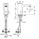 KWC Standbatterie, F5, Elek, Mischer, Niederdruck,...