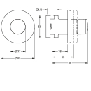 KWC Durchgangsventil, F3, Hydraulisch, O. Mischung,...