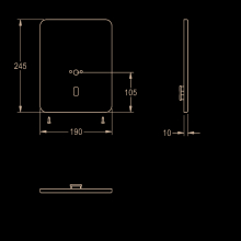 KWC Edelstahlabdeckplatte, F3, für Ausl, 190x245 mm, Sensorhalterung, 2030049060