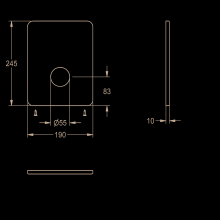 KWC Edelstahlabdeckplatte, F3, 190x245 mm, 2030049685