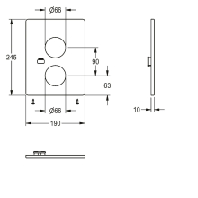 KWC Edelstahlabdeckplatte, F5, 190x245 mm, Sensorhalterung, 2030049948