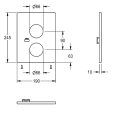 KWC Edelstahlabdeckplatte, F5, 190x245 mm,...