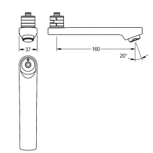 KWC Schwenkauslauf, 160 mm, Arretierbar, Luftsprudler 3l, 2030049955