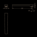 KWC Auslauf, F3, für Up-armatur, 250 mm,...