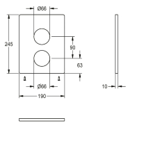 KWC Edelstahlabdeckplatte, F5, 190x245 mm, 2030050136