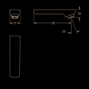 KWC Auslauf, F3, für Up-armatur, 130 mm,...