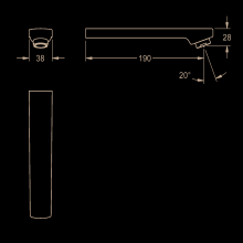 KWC Auslauf, F3, für Up-armatur, 190 mm, Luftsprudler 3l, 2030051052