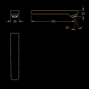 KWC Auslauf, F3, für Up-armatur, 190 mm,...