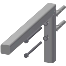 KWC Konsole, VARIUS, Edelstahl, Weiß, 30x170x370 mm, für WT Aus MIRANIT