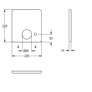 KWC Edelstahlabdeckplatte, F5, 205x225 mm, für...