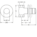 KWC Durchgangsventil, F3, Hydraulisch, DN20, O. Mischung,...