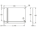 KWC Rückwand, PLANOX, Edelstahl, 1000x400x3 mm