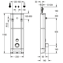 KWC Duschpaneel, F5, Elek, Edelstahl, Therm, für. Duschkopf, für. Batt./netzteil