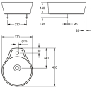KWC Aufsatz-wt, Rondatop, MIRANIT, Rund, 370x140x460 mm,...