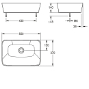 KWC Aufsatz-wt, Quadrotop, MIRANIT, 550x140x370 mm,...