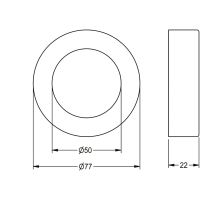 KWC Rosette, F5, für Umrüstsets, 2030057122