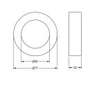 KWC Rosette, F5, für Umrüstsets, 2030057122