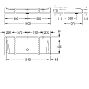 KWC Waschrinne, FUTURA Exklusiv, MIRANIT, 1600x170x570...