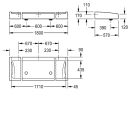 KWC Waschrinne, FUTURA Exklusiv, MIRANIT, 1800x170x570...