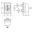 KWC Wandflansch, F5, für. Wandbatterie mit...