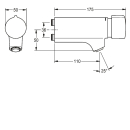 KWC Wandbatterie, F5, Hydr, Schrägausl, Mischer,...