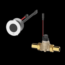 KWC Urinalspülarmatur, F5, Elek, DN15, Hinterwandmontage, für Batterie/netzteil