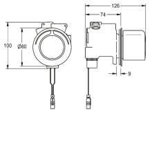 KWC Funktionsblock, F5, Thermostat, Magnetventil, Steckanschluss, 2030063079