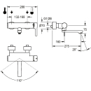 KWC Thermostat-wandbatterie, F5, EHM, Schwenkauslauf, 275...
