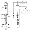 KWC Thermostat-standbatterie, F5, EHM, 125 mm, Langer...