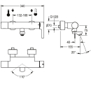 KWC Thermostat-wandbatterie, F5, EHM, Schwenkauslauf, 155...