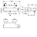 KWC Thermostat-wandbatterie, F5, EHM, für...