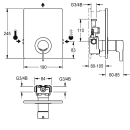 KWC Thermostatbatterie, F5, EHM, UP, F-set, Hygieneoption