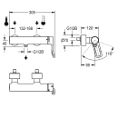 KWC Thermostat-wandbatterie, F4, EHM, für...