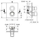 KWC Duscharmatur, F5, Hydr, Thermostat, UP, F-set,...