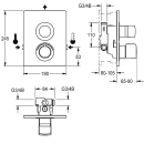 KWC Duscharmatur, F5, Hydr, Thermostat, UP, Fertigbauset,...