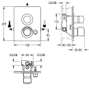 KWC Duscharmatur, F5, Hydr, Thermostat, UP, Fertigbauset,...