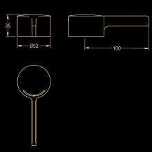 KWC Hebelkappe, F5, Einhebel-thermostat, 100 mm, 2030067598