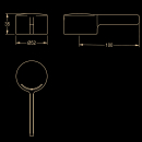 KWC Hebelkappe, F5, Einhebel-thermostat, 100 mm, 2030067598