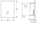 KWC Urinalspülarmatur, F5, Elek, DN15, UP,...