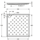 KWC Duschwanne, CAMPUS, Edelstahl, 900x59x900 mm,...