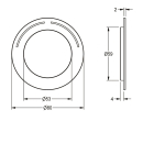 KWC Rosette, F5, Kunststoff, mit Farbmarkierung, 2030068479