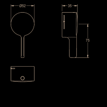 KWC Hebelkappe, F5, Einhebel-thermostat, 75 mm, 2030068665