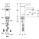 KWC Thermostat-standbatterie, F5, EHM, Rohre, 125 mm,...