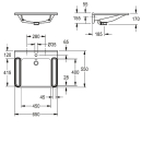 KWC Einzelwaschtisch, MEDCARE, MIRANIT, 650x150x550 mm,...