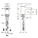 KWC Thermostat-standbatterie, F5, EHM, Rohre, 100 mm,...